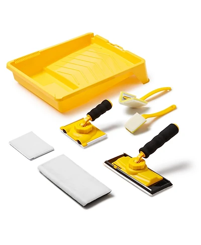 Xdovet Paint Edger Tool Kit Pad Set Corner Wall Ceiling Trimmer Handle Refill Pads