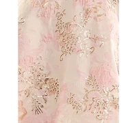 Seni & Cade Juniors' Floral-Sequin Fit-and-Flare Dress