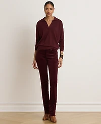 Lauren Ralph Petite Corduroy Mid-Rise Straight Pants