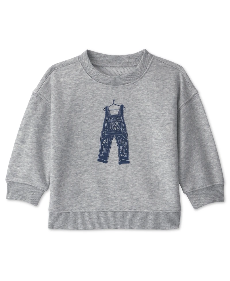 Osh Kosh Baby Boys' Long-Sleeve Overall French Terry Sweatshirt