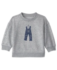 Osh Kosh Baby Boys' Long-Sleeve Overall French Terry Sweatshirt