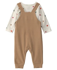 Carter's Boys' Thanksgiving Thermal Long-Sleeve Top and Overall, 2-Piece Set