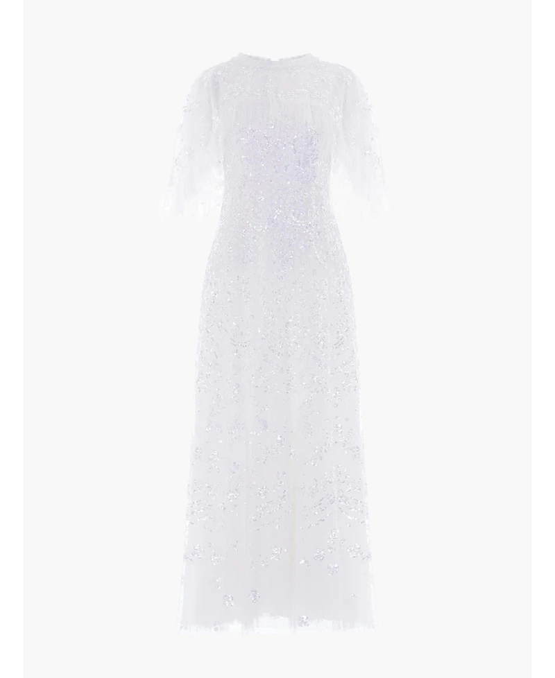 Needle & Thread Women's Freya Cape Ankle Gown Sequin-Embellished Dress