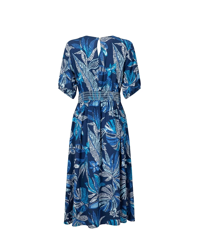 Weird Fish Womens Dilsha Printed Midi Dress