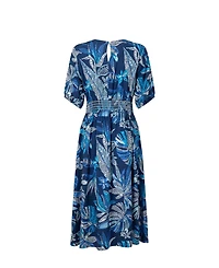 Weird Fish Womens Dilsha Printed Midi Dress