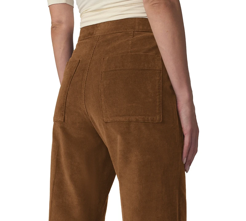 Joe's Jeans Women's The Side Zip Wide Leg Corduroy High-Rise Pants