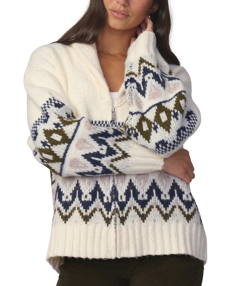 Joe's Jeans Women's The Inga Fair Isle Shawl Collar Sweater Cardigan