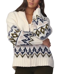 Joe's Jeans Women's The Inga Fair Isle Shawl Collar Sweater Cardigan