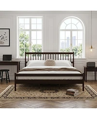 Streamdale Furniture Traditional Style King Size Pinewood Bed with Headboard and Footboard
