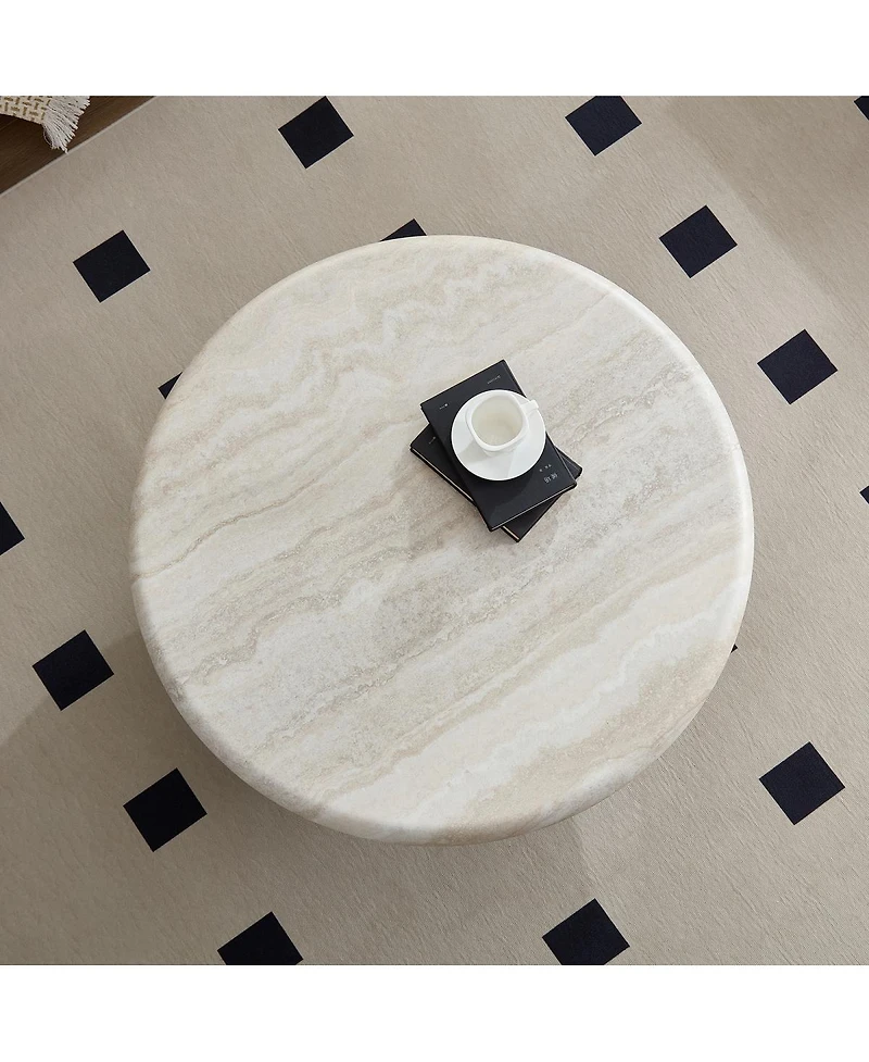 Streamdale Furniture Modern Round Coffee Table, Perfect for Living Room Decor, Assembly Required