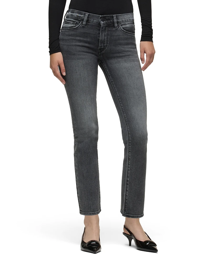 Hudson Jeans Women's Nico Mid-Rise Straight-Leg Cropped Denim