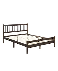 Streamdale Furniture Traditional Queen Size Pinewood Bed with Headboard and Footboard