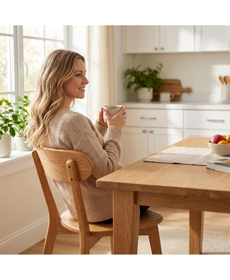 Streamdale Furniture Ergonomic Solid Wood Dining Chairs with Stable Reinforced Design