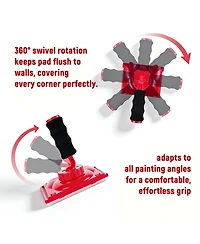Xdovet Paint Edger Tool Kit Rotating Handle Walls Ceilings Corners Baseboards Pads Refills Tray Home Diy Interior Painting Lines
