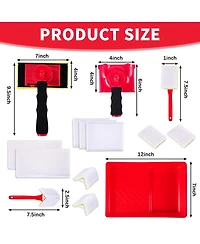 Xdovet Wall Edger Tool Kit Trim Pads Rotating Handle Tray Set
