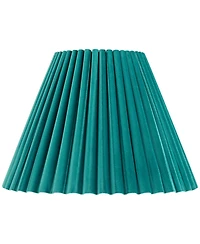 Springcrest 7" Top x 15" Bottom x 10" High x 10 3/4" Slant Lamp Shade Replacement Velvet Arc Pleated Spider Harp Finial