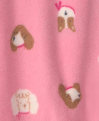 Carter's Baby Girls' Dog Fleece 2-Way Zip Sleep & Play