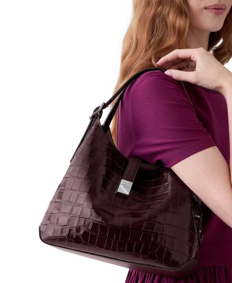 kate spade new york Deco Croc Embossed Large Satchel Handbag