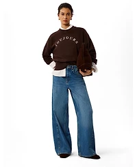 Whistles Women's Toujours Logo Relaxed-Fit Crewneck Sweatshirt