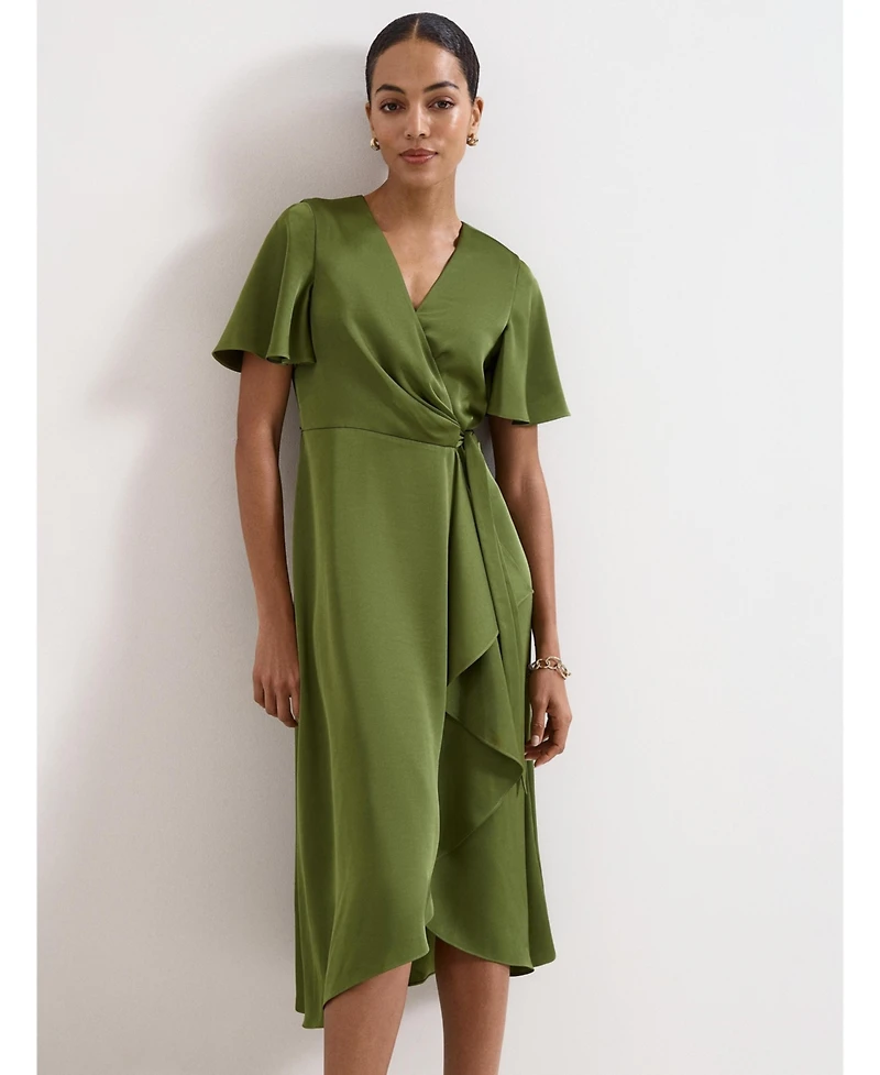 Phase Eight Women's Julissa V-Neck Satin Dress