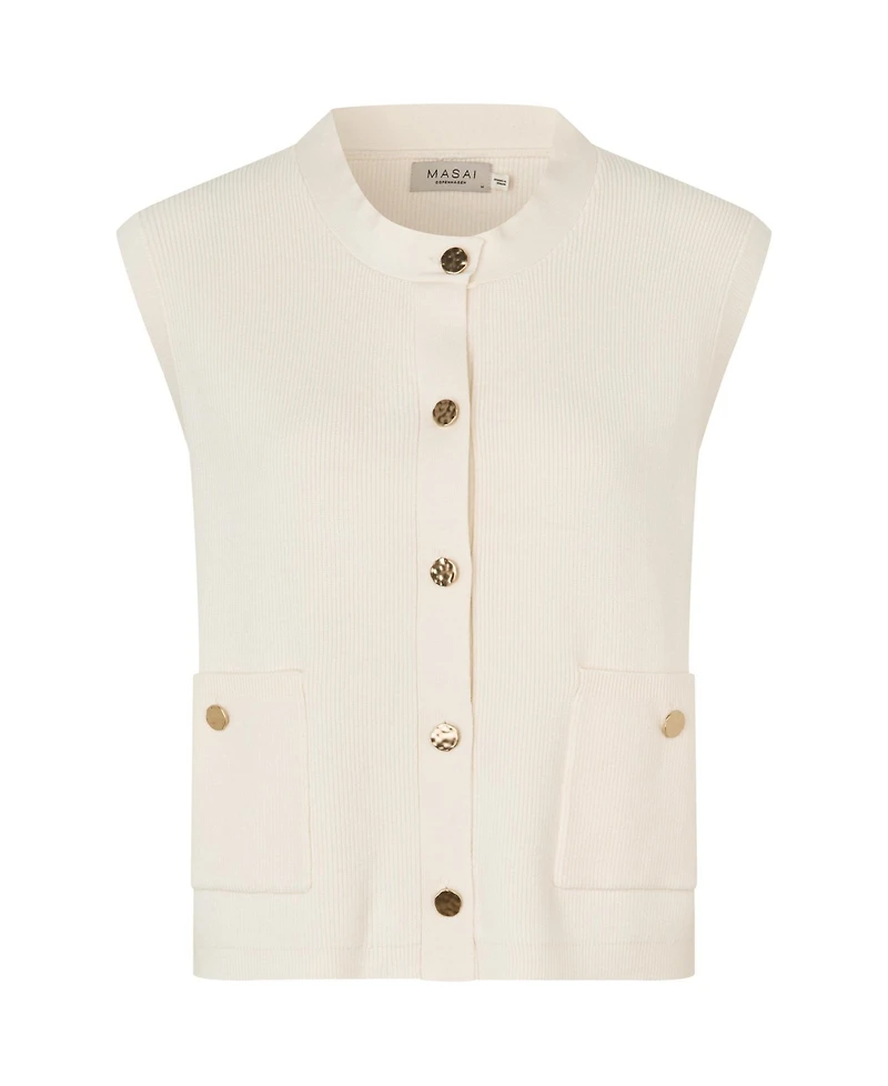 Masai Copenhagen Women's MaLossan Button-Front Knit Vest
