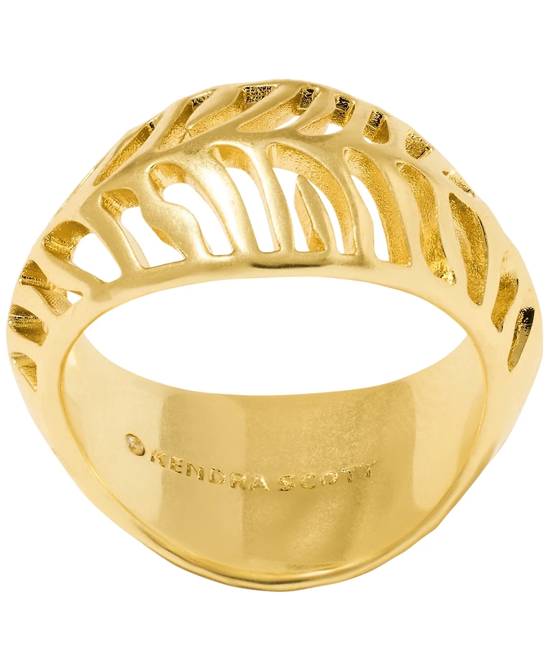 Kendra Scott 14k Gold-Plated Tiger Striped Mikki Band Ring