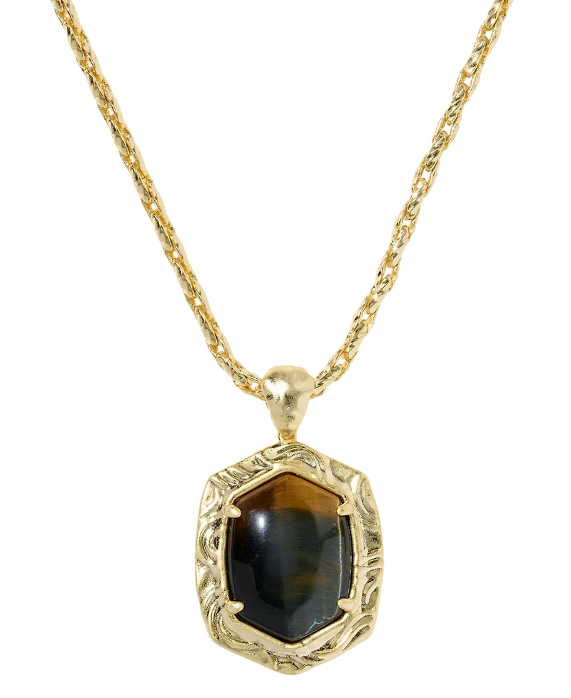 Kendra Scott 14k Gold-Plated Tiger Striped Daphne Small Long Pendant Necklace (Also Available in Mother-of-pearl)