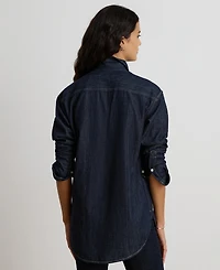 Lauren Ralph Women's Long-Sleeve Point Collar Denim Shirt