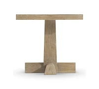 Bernhardt Tribeca 24" Wood Pedestal Side Table