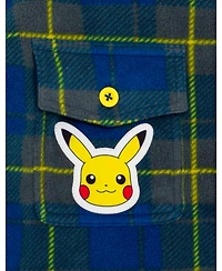Pokemon Boy's (5-12) Pikachu Hooded Fleece Shacket