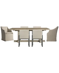 Bernhardt Tribeca 7-Piece Rectangle Dining Set (Table, 2 Upholstered Arm Chairs & 4 Arm Chairs)