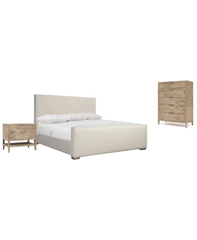 Bernhardt Tribeca 3-Piece Queen Bed Set (Bed, Chest & Nightstand)