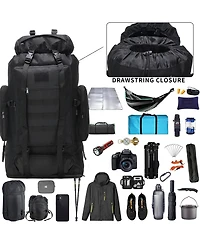 Piscifun 70L Camping Hiking Backpack Molle Tactical Outdoor Rucksack