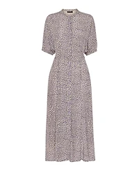 Whistles Women's Dashed Leopard Midi Dress