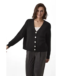 Celtic & Co. Women's Slouchy Ribbed V-Neck Cardigan