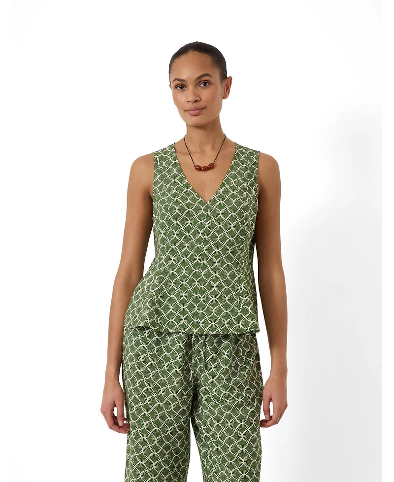 Hush Women's Sybil V-Neck Air Flow Godet Top
