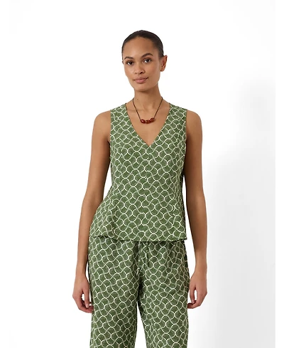 Hush Women's Sybil V-Neck Air Flow Godet Top
