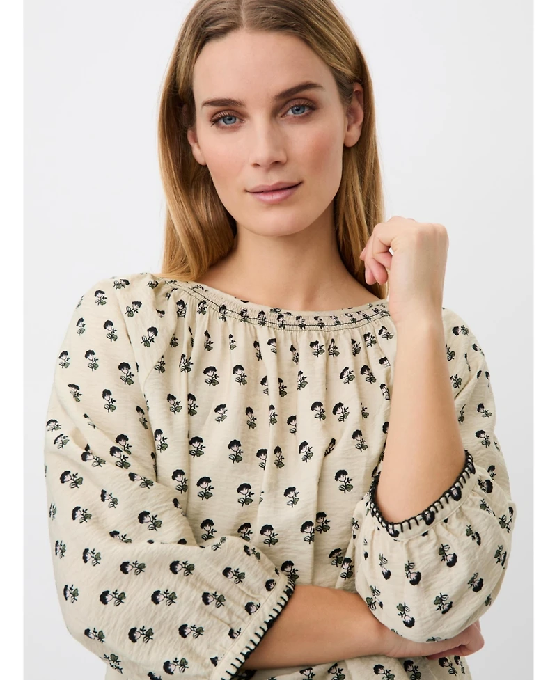 Masai Copenhagen Women's Boat Neck Gathered Blouse