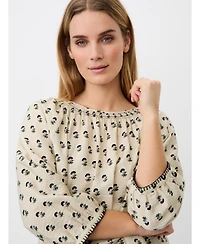 Masai Copenhagen Women's Boat Neck Gathered Blouse