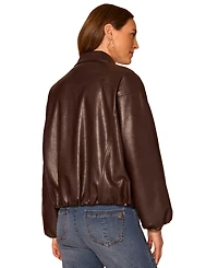 Democracy Petite Raglan Sleeve Bomber Jacket