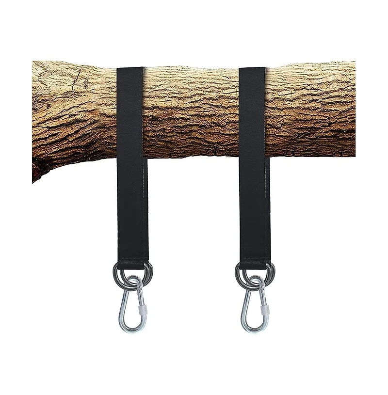 Piscifun 2 Tree Swing Straps Hanging Kit 2200 Pound Capacity Stainless Steel Carabiners For Hammock Swing