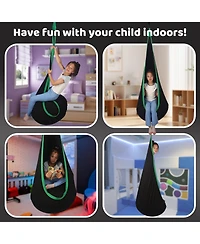 Piscifun Sensory Pod Hammock Swing For Indoor Outdoor Use With Inflatable Cushion And Hardware Kit Special Needs