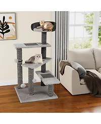 Hongge Sisal and Jute Wrapped Kitten Cat Tower, 37 Inch Tall