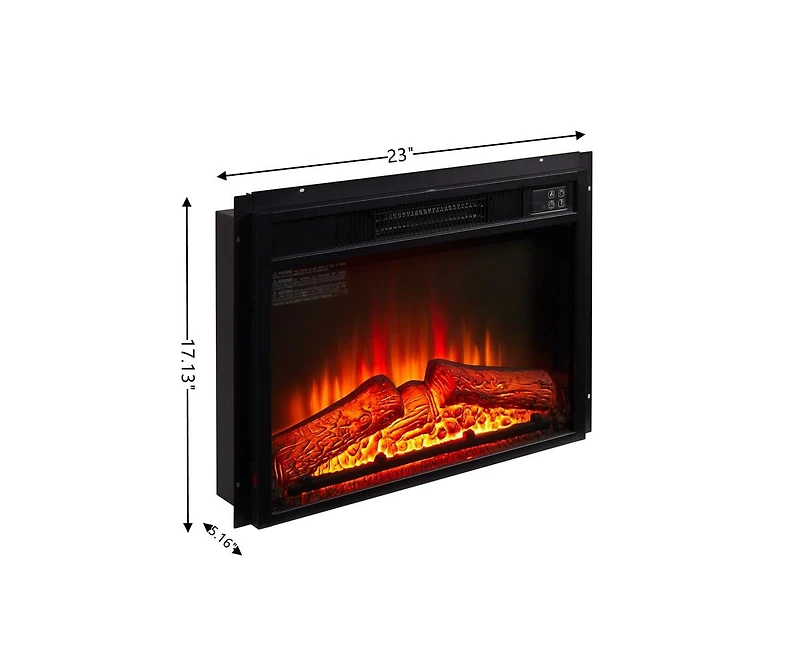 sumyeg Electric Fireplace Insert 23" 1400W 120V with Remote Control