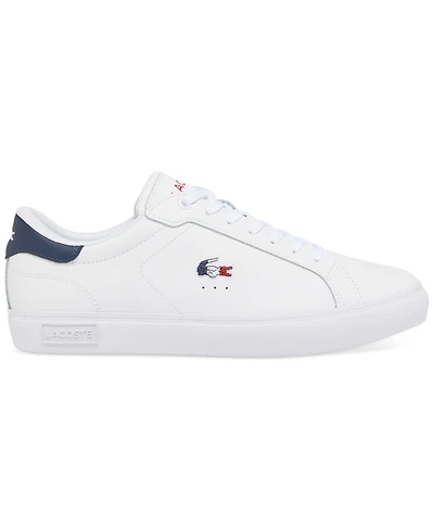 Lacoste Powercourt Leather Lace-Up Tennis Sneakers