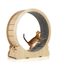 Hongge Cat Exercise Wheel with Carpeted Running Surface, 40 Inch