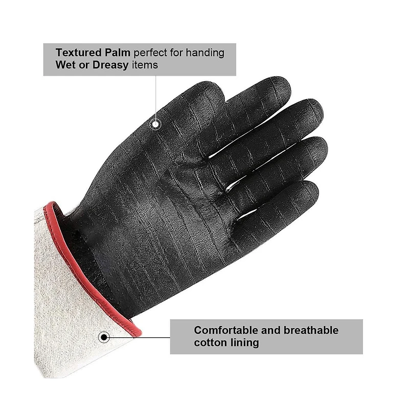 Xdovet Heat Resistant Bbq Gloves Waterproof Neoprene Coating