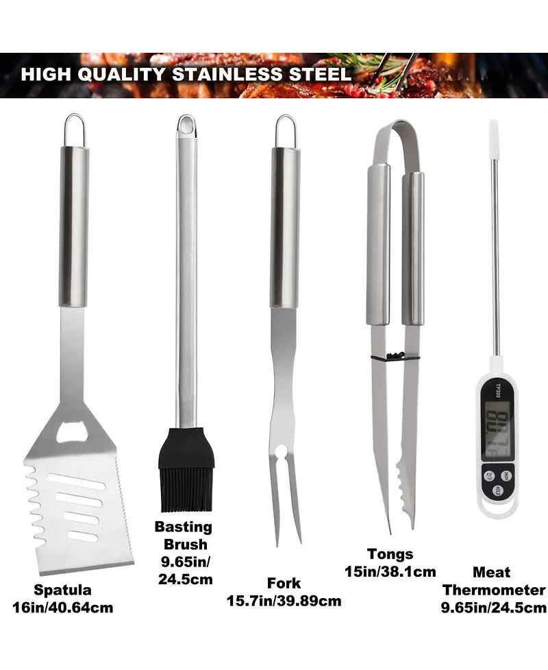 Xdovet Bbq Grill Accessories Set Stainless Steel Case