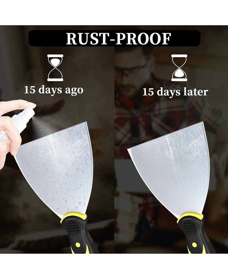 Xdovet Metal Putty Scrapers Drywall Plaster Wallpaper Tool Set