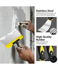 Xdovet Spackle Putty Scrapers Set 5 Stainless Steel Drywall Tools